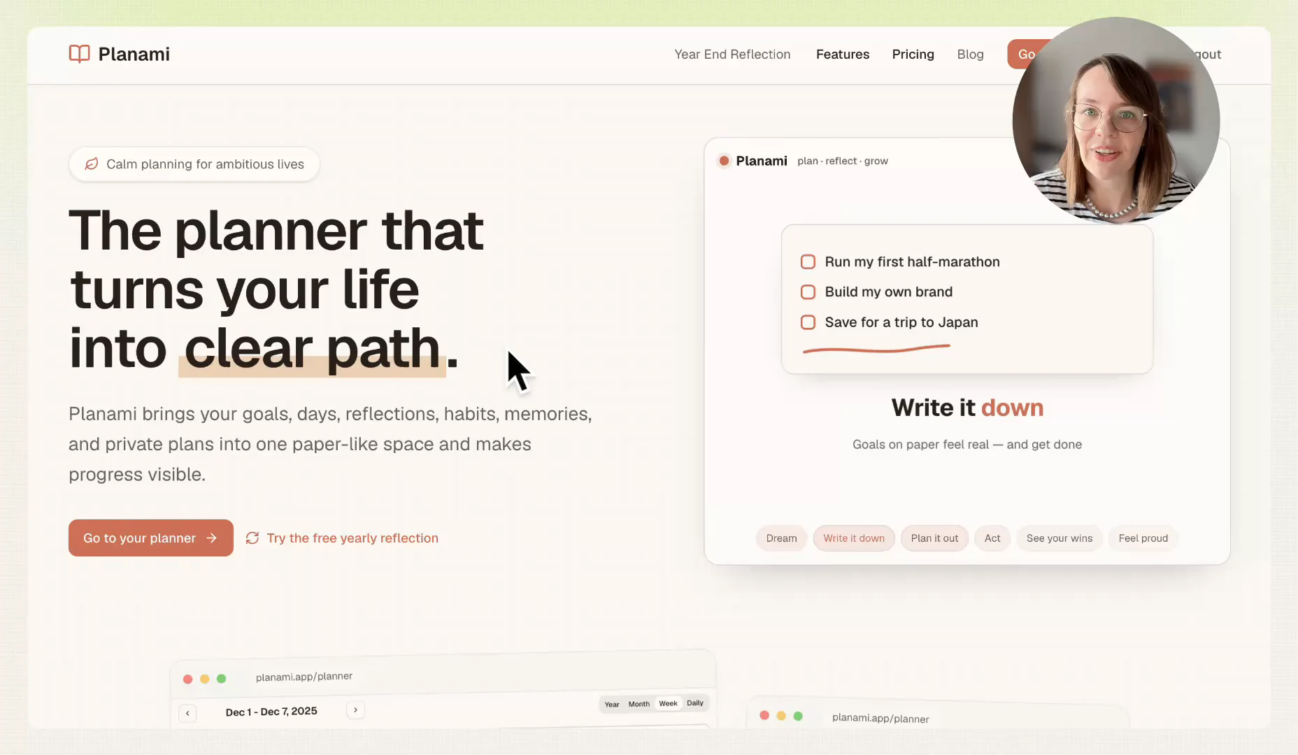 A planner app demo that Claude edited in Screen Records: captions, zooms and pauses removed